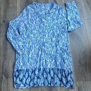 Lilly Pulitzer Seashelll design Blue/White Dress